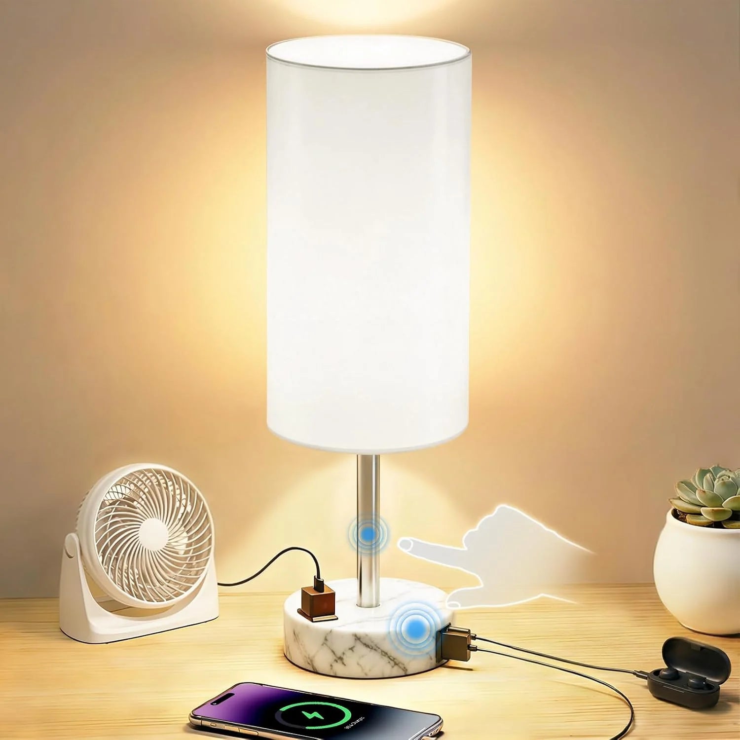 Fitfull 2-Pack Table Lamps, Dimmable bifanuoyard - Image 5