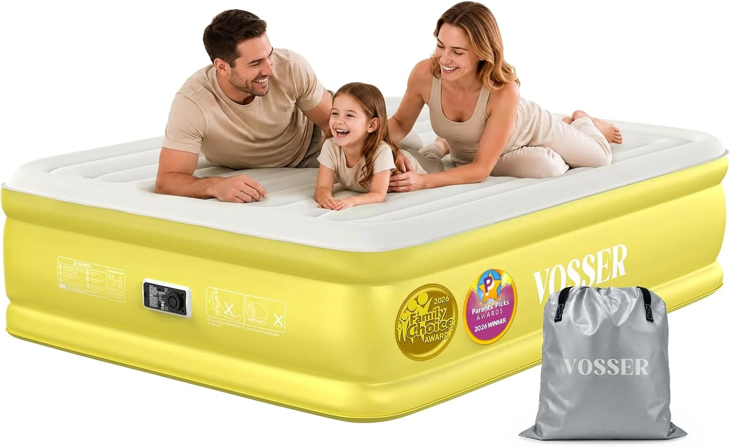 New Arrivals Air Mattress Queen with Built-in Pump, 18 Raised Inflatable Blow Up Mattress, Upgraded Heavy Duty Portable Air - Image 7