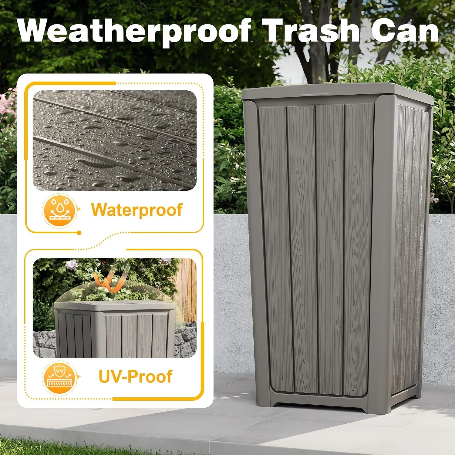 Bifanuo Waterproof Outdoor Trash Can with Lid - Image 3
