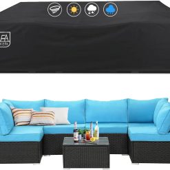 Alternative view of AKEfit Patio Furniture Covers,500D Heavy Duty Waterproof for Outdoor Square and Retangle Patio Table and Chair Covers