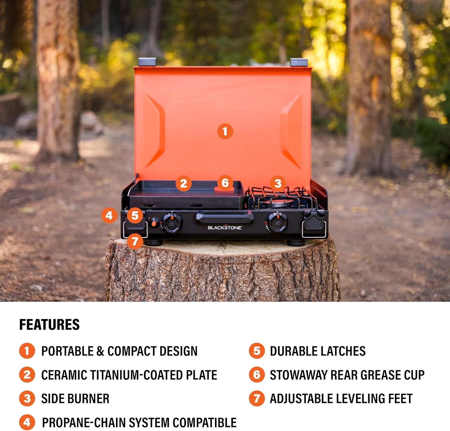 New Arrivals 2364 12 x 14 Camping Griddle with Side Burner - Image 4