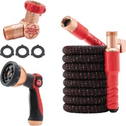 Pocket Hose Ballistic 50 FT Expandable Garden Hose, No-Kink, 360° swiveling pocket pivot connector bifanuoyard