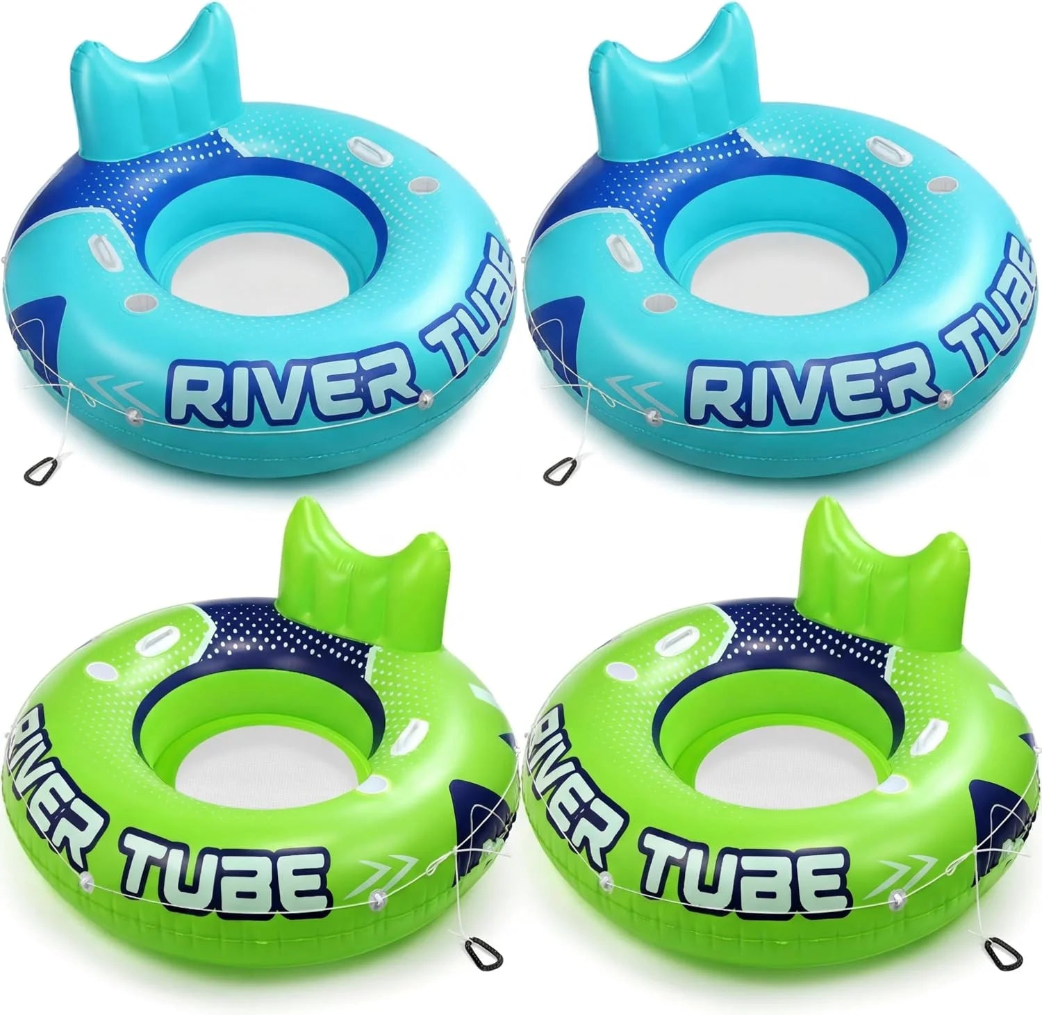 Glimin 2 Pcs Green Blue 53 Heavy Duty River Tube Float Inflatable Pool Floating Tube for Adult Large River Raft Water bifanuoyard - Image 2