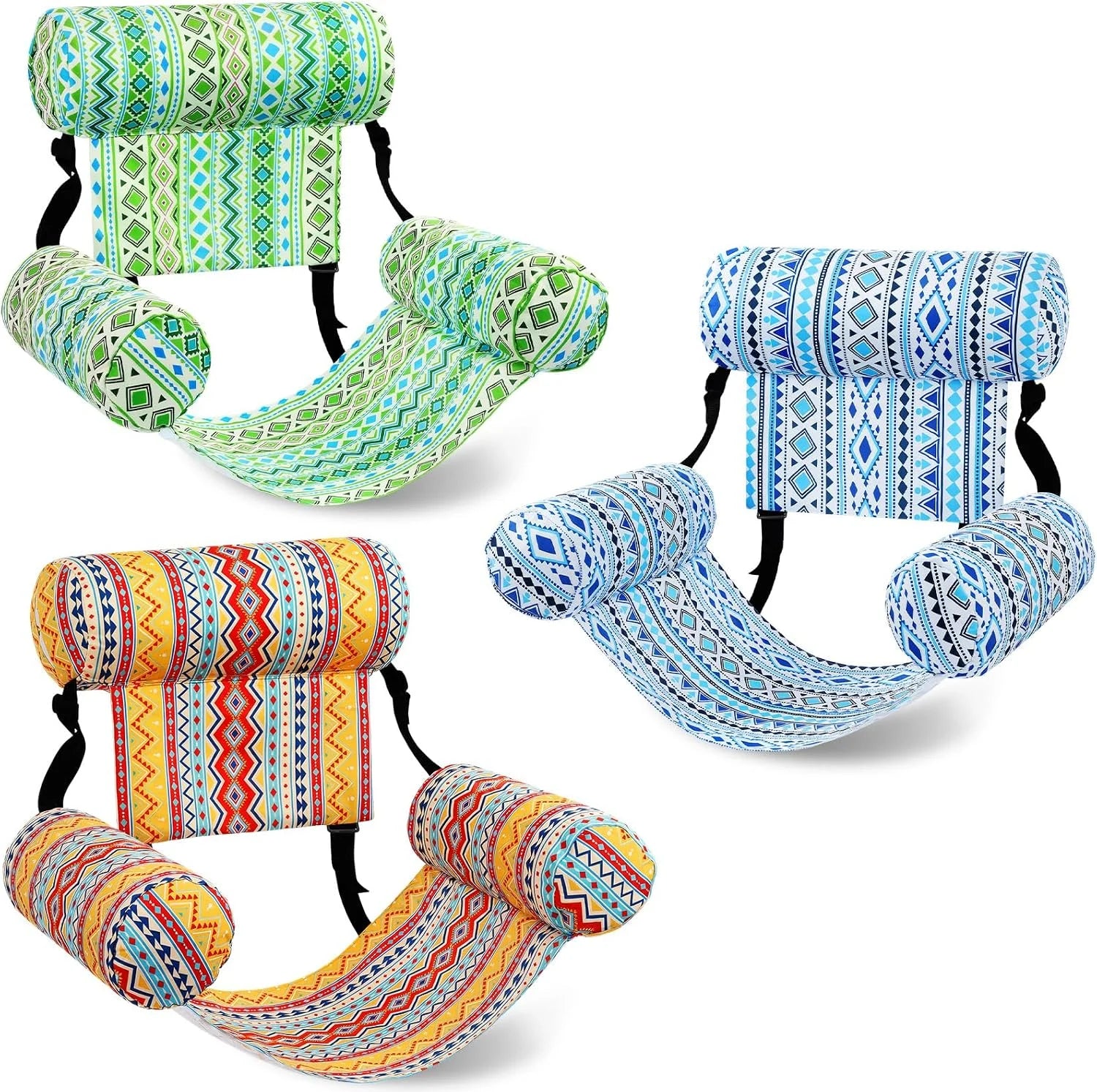 New Arrivals 3 Pack Inflatable Pool Floats Chairs Adult Floating Lounge Chair Adjustable Hammock Water Floating Chair - Image 6