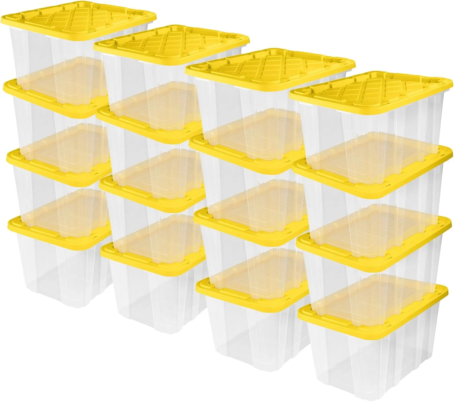 Sterilite 4-Pack 27 Gallon Industrial Storage Tote, Heavy-Duty Plastic Bins bifanuoyard