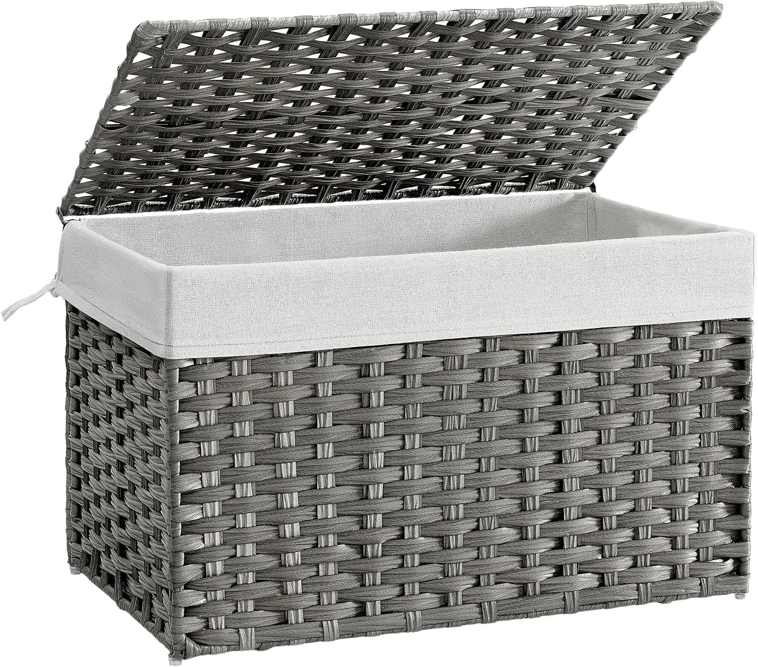Storage Basket with Lid, 9.2 Gallon (35L), Foldable, Blanket Storage Bin with Handles - Image 5