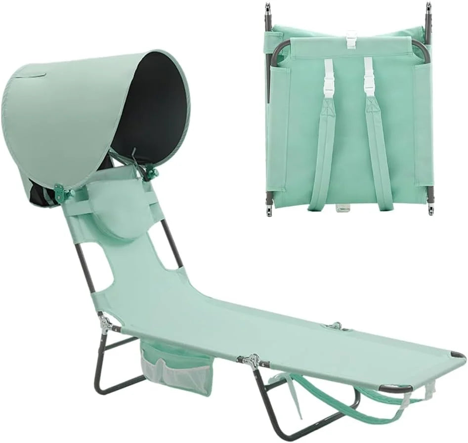 New Arrivals Lay Flat Tanning Chair, Face Down Lounger, 5-Position Reclining, Heavy-Duty 300 lb Capacity - Image 11