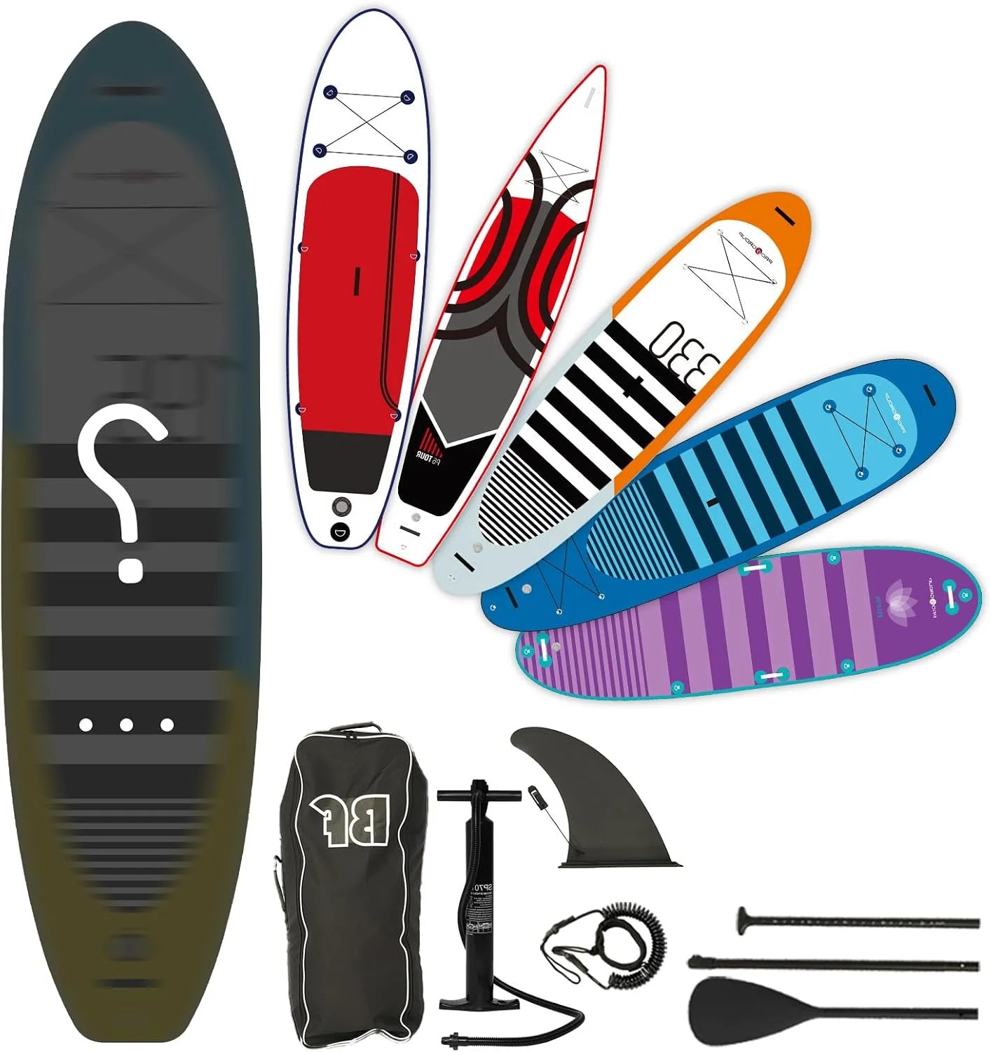 Bifanuo Inflatable Stand Up Paddle Board with SUP Accessories & Backpack. Paddle Boards for Adults. Non-Slip Deck - Image 2