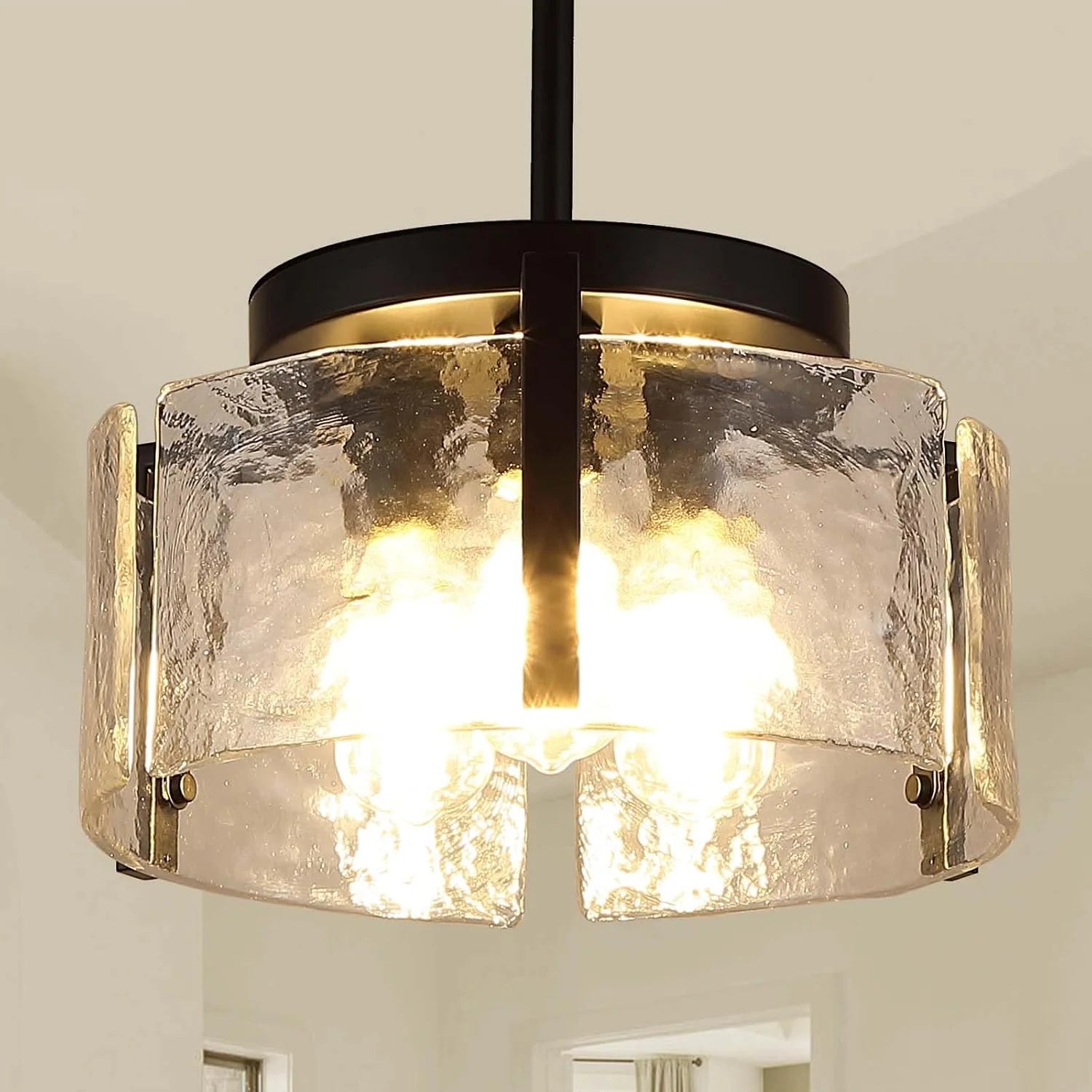 New Arrivals Chandeliers for Dining Room Light Fixture, Adjustable Glass Modern Farmhouse Chandelier for Entryway - Image 8