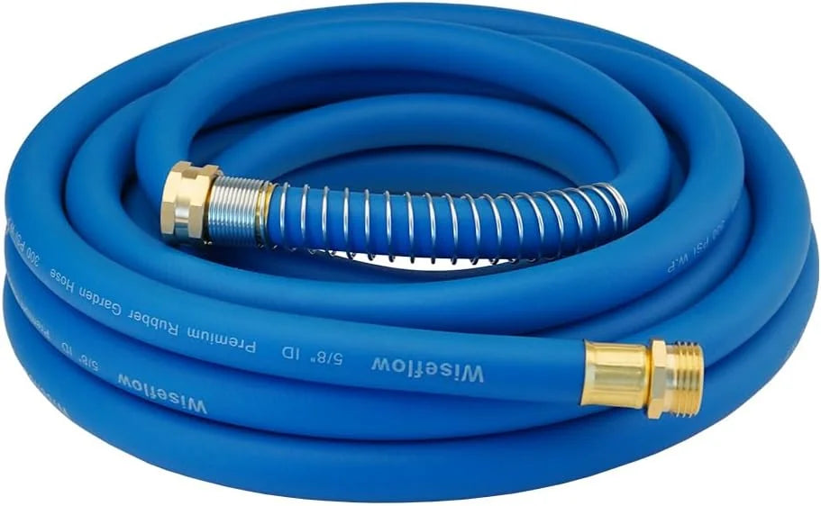 New Arrivals Garden Hose 50FT x 3/4, Heavy Duty Rubber Hose, 1200PSI Burst, 300PSI Working for Yard