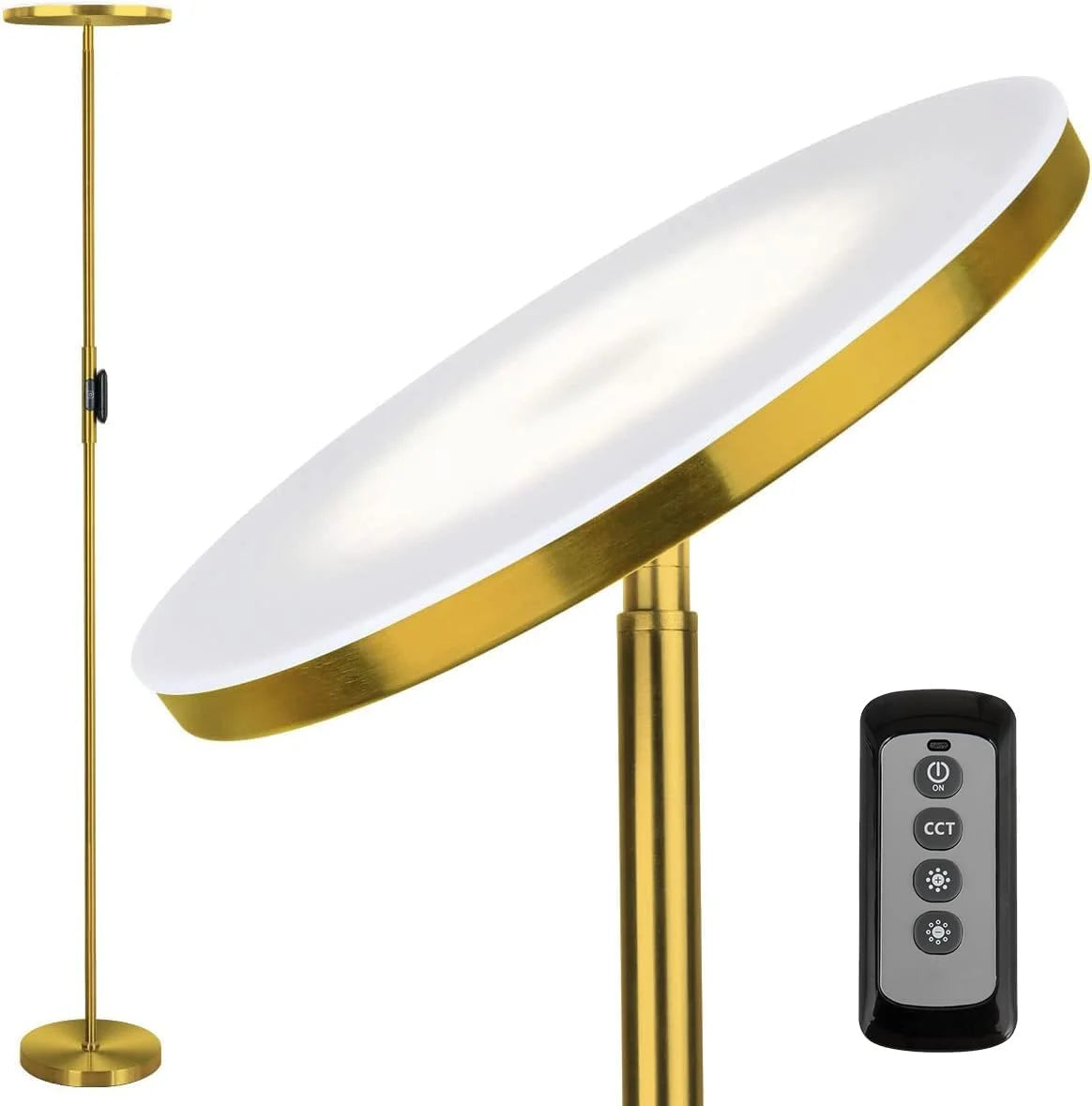 LED Torchiere Floor Lamp with Remote, Dimmable - Image 6