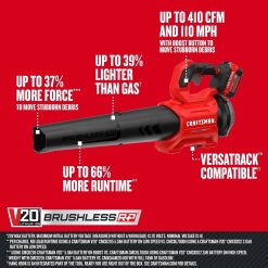 Leaf Blower Cordless with Battery and Charger V20 RP, Up to 110 MPH Power, Handheld Electric Leaf Blower