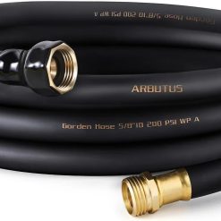 Garden Hose 5/8 x 100ft, Brass Rubber Heavy Duty Water Hose 600 PSI Burst Pressure bifanuoyard