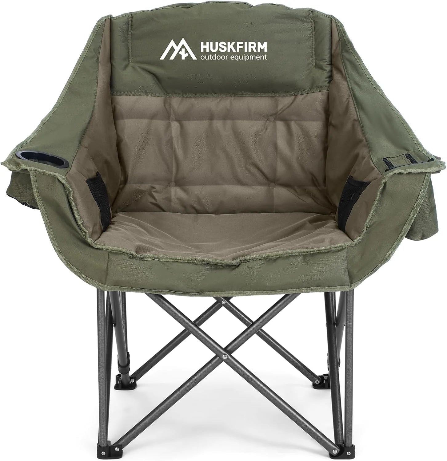 2 Pack Camping Chairs Oversized Padded Camping Chair Heavy-Duty Foldable Camping Chairs with Cup Holder - Image 4