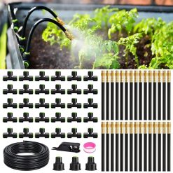 Alternative view of New Arrivals 50FT Drip Irrigation System, Garden Watering Kit with 15pcs 360°Adjustable Copper Nozzles