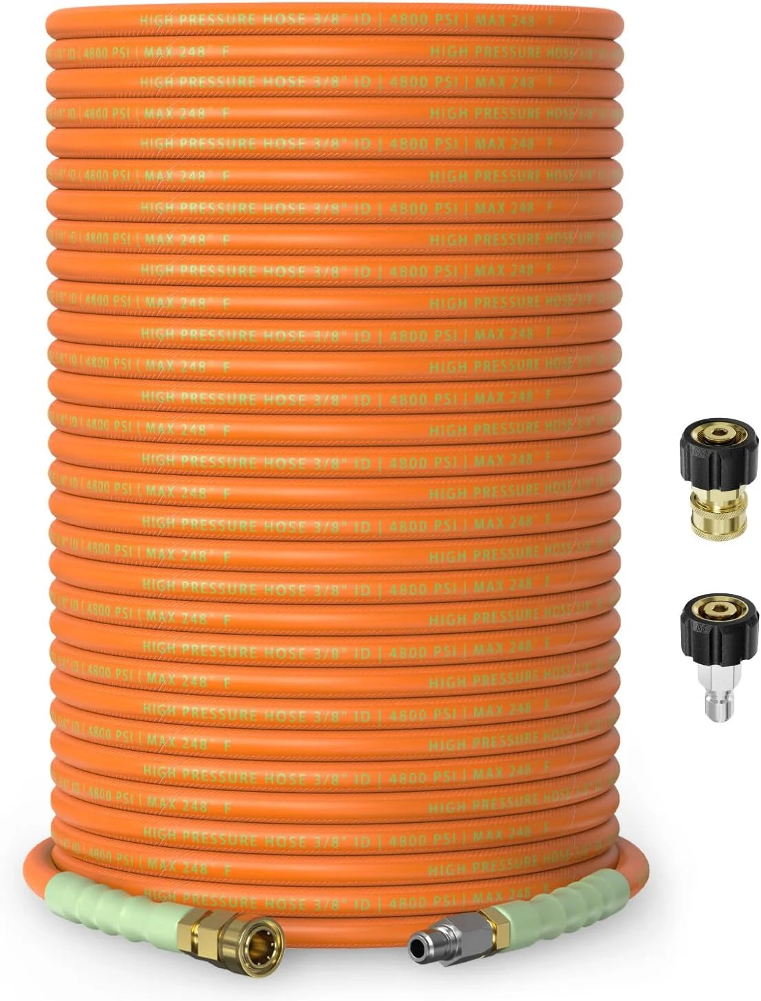 New Arrivals 3/8 ID Pressure Washer Hose 50 ft, 4800 PSI Steel-Braided & Durable, Power Washer Hose with Swivel Quick - Image 10