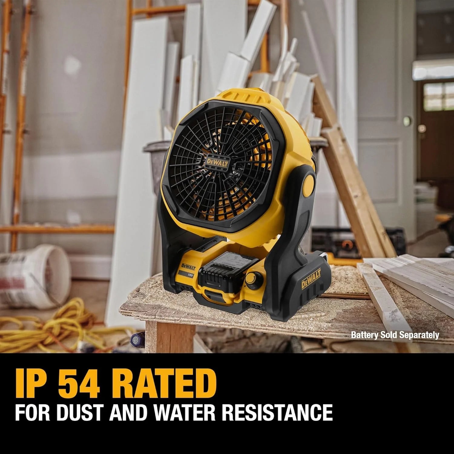 20V MAX Portable Fan, Battery Powered Rechargeable Cordless Shop Fan, Up to 4.5 Hrs Runtime, 650 CFM - Image 6