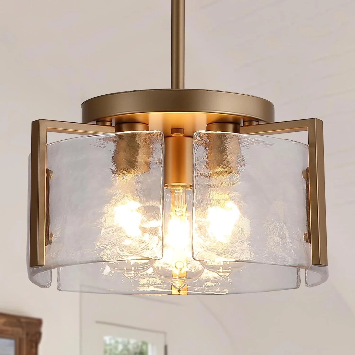 New Arrivals Chandeliers for Dining Room Light Fixture, Adjustable Glass Modern Farmhouse Chandelier for Entryway - Image 4