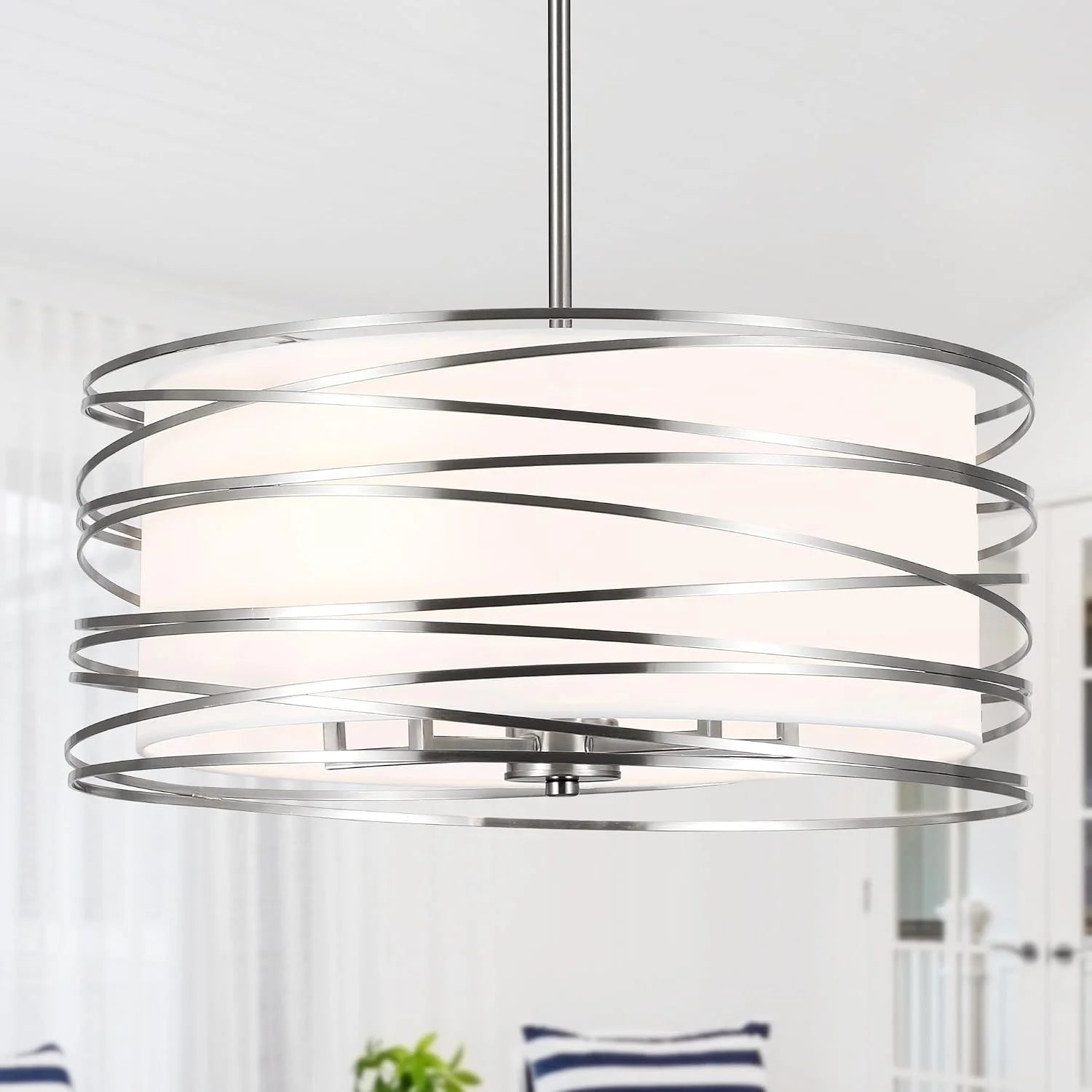 12.6” Farmhouse Chandeliers for Dining Room, 3-Light Industrial Metal Hanging Light Fixture bifanuoyard - Image 6
