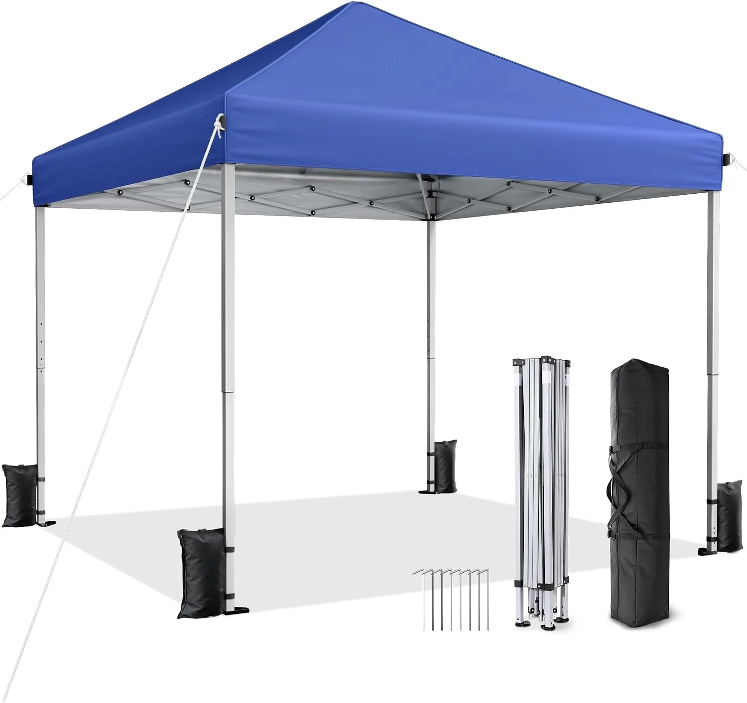 Vinabilia 10x10 Pop Up Canopy Tent with One-Push Center Lock,White - Image 7