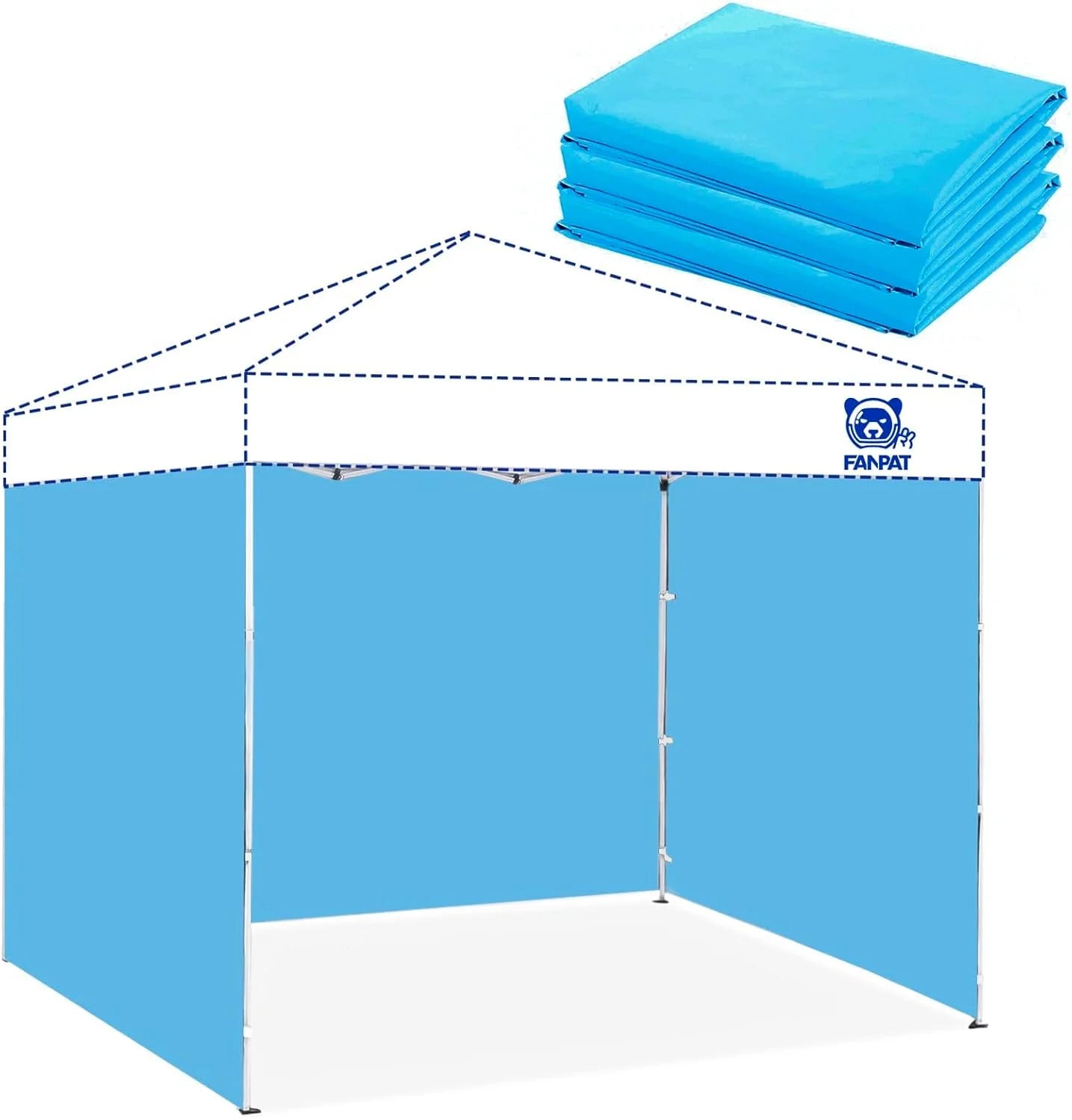 New Arrivals 10×10 Canopy Sidewalls for Canopy Frame, White (3Pcs Sidewalls Only) - Image 3