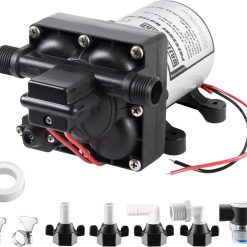 Alternative view of WASSERMANN RV Pump, 12V Self-priming RV Water Pressure Pump 4.0GPM 45PSI with Pressure Switch bifanuoyard