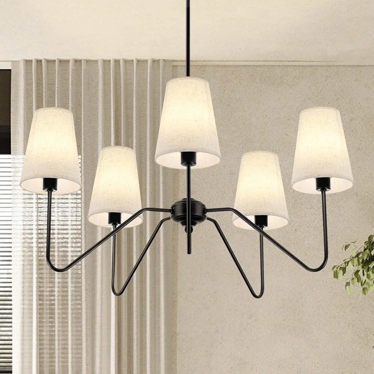 New Arrivals 5-Light Modern Chandeliers, 30 Black Farmhouse Light Fixture - Image 4
