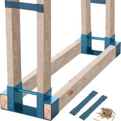 Alternative view of New Arrivals Outdoor Firewood Log Storage Rack Bracket Kit, Fireplace Wood Storage Holder-Adjustable to Any Length