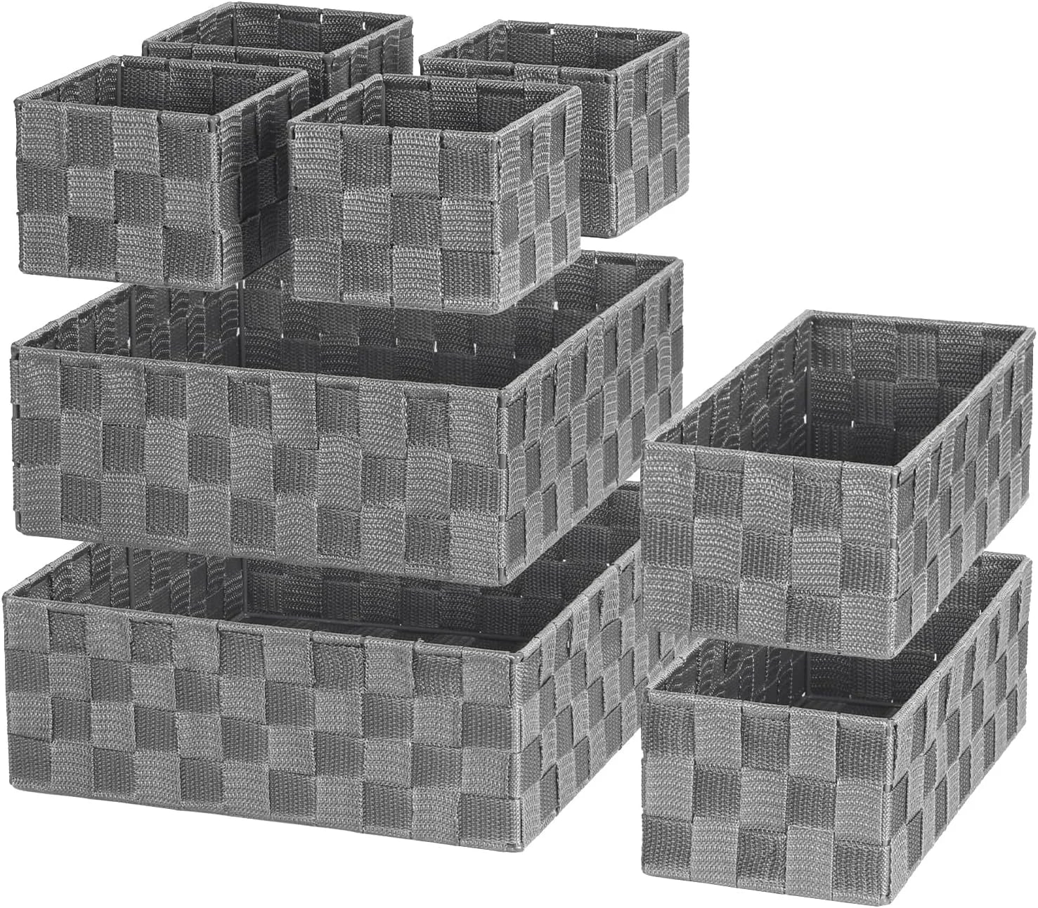 Woven Storage Baskets for Organizing 6 Pack, Large&Small Storage Cube Bins Set for Bathroom, Storage Boxes bifanuoyard - Image 4