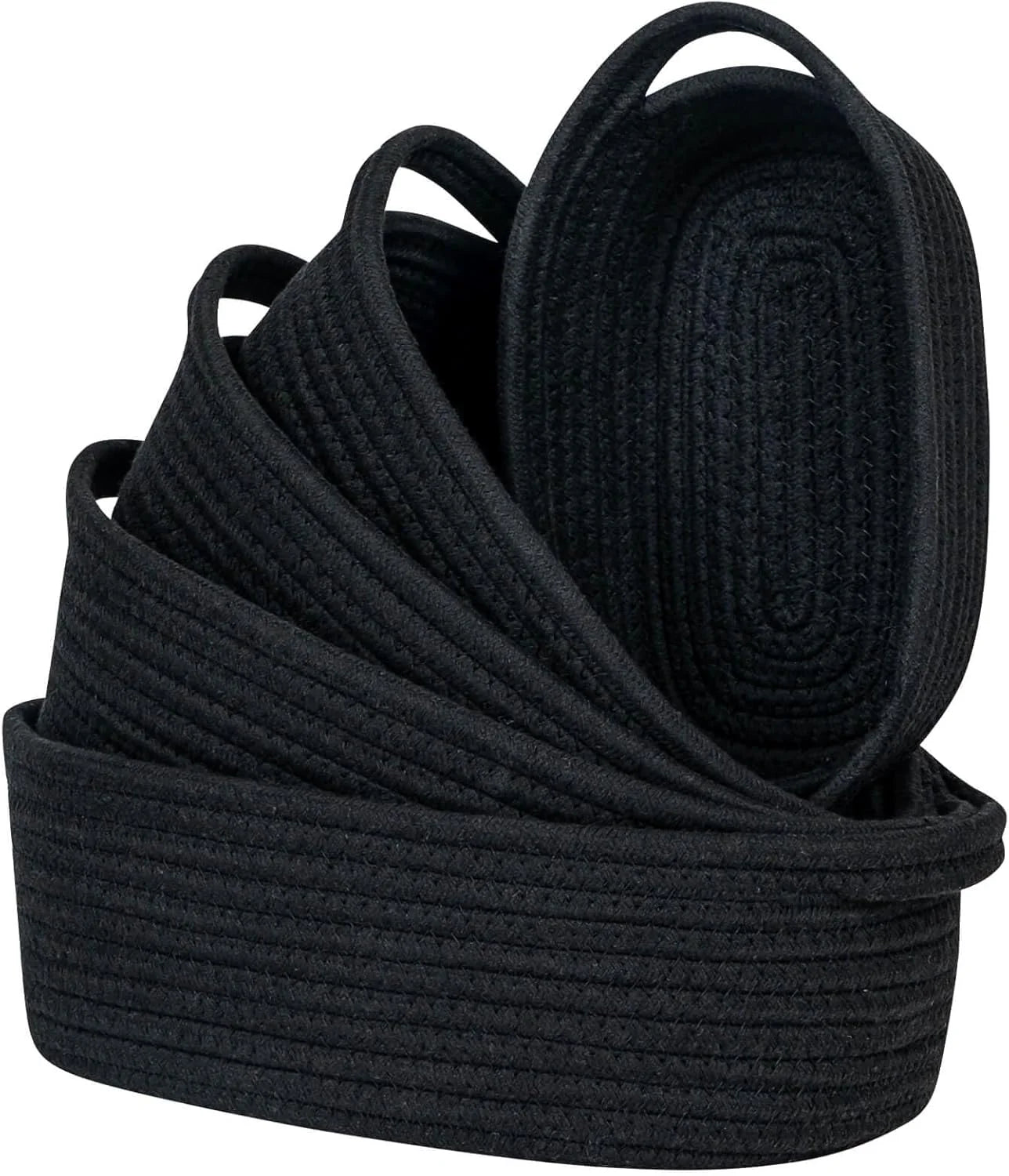 New Arrivals Storage Basket Cotton Rope Organizer Baskets for Shelves, Set of 5 Decorative Closet Storage Bins - Image 7