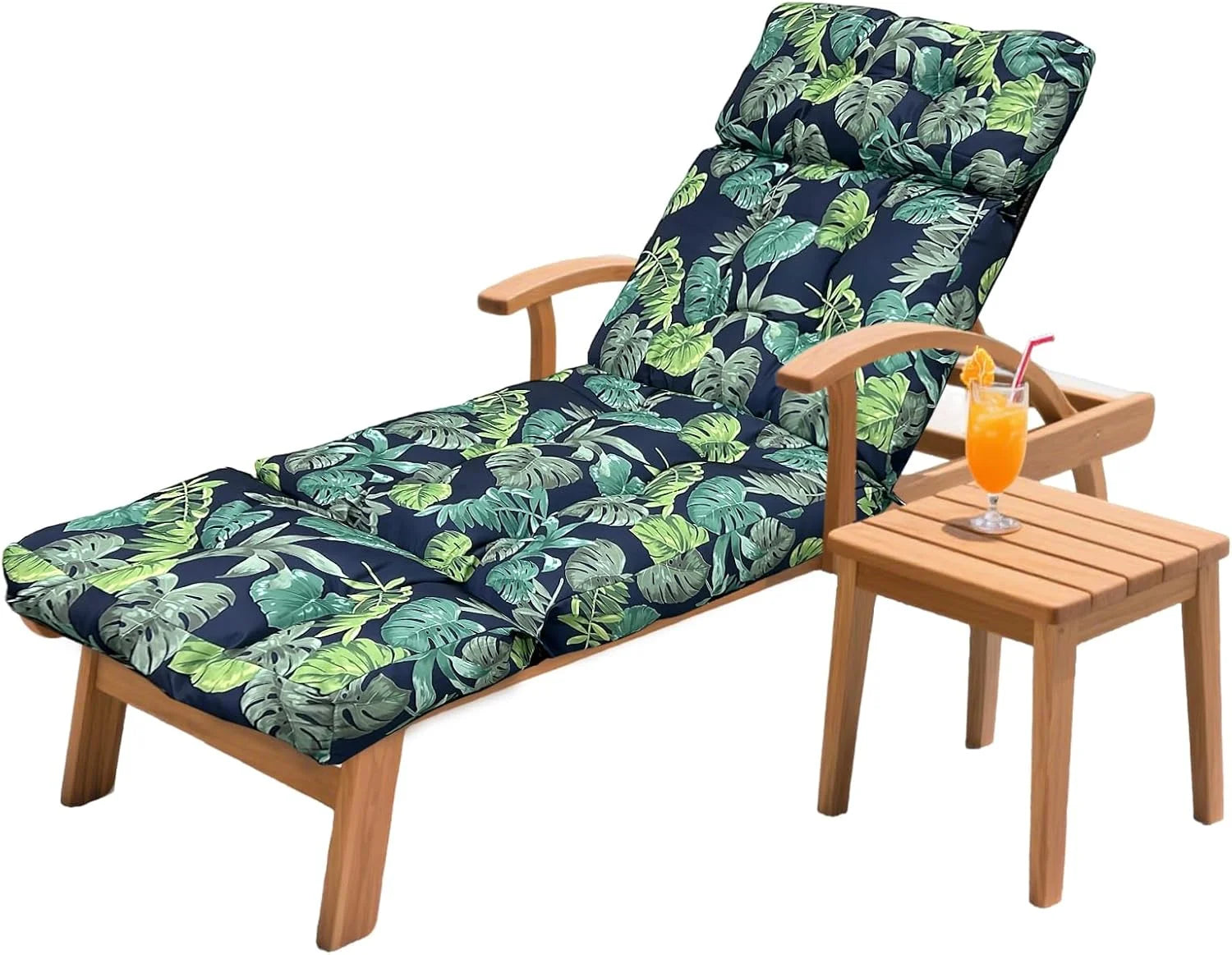 HCyopin Outdoor Chaise Lounge Chair Cushion 75.1 x 23.6 x 4.7in, Waterproof Replacement Cotton Patio Thickened Pool Lounge Chair Cushion - Image 2