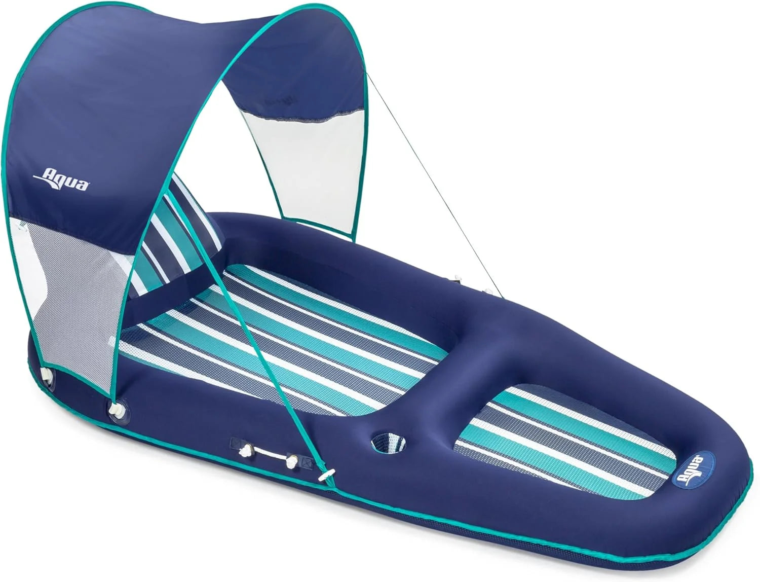 Aqua Luxury Water Pool Lounge, Extra Large, Inflatable Pool Floats for Adults with Headrest bifanuoyard - Image 2