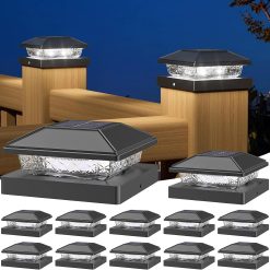 Alternative view of New Arrivals Solar Post Cap Lights, 4x4 Post Solar Light Cool White, White 12 Pack " For Home Projects