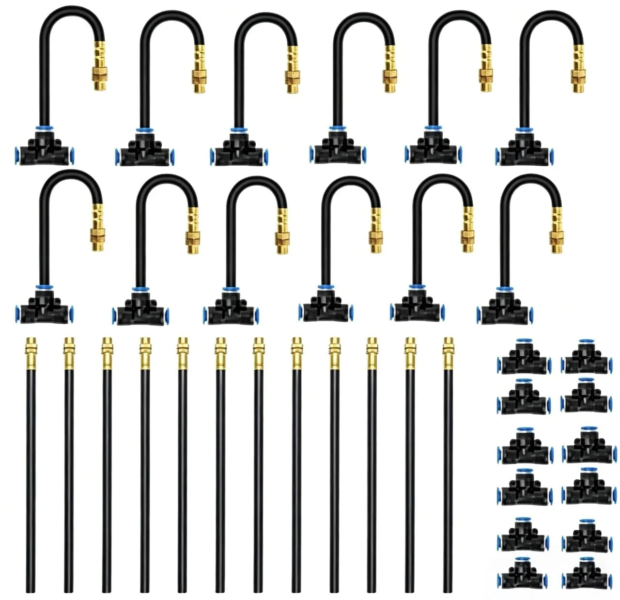 New Arrivals Drip Irrigation System, 200FT 1/4 Garden Watering System with 32pcs 360° Bendable Copper Nozzles - Image 3