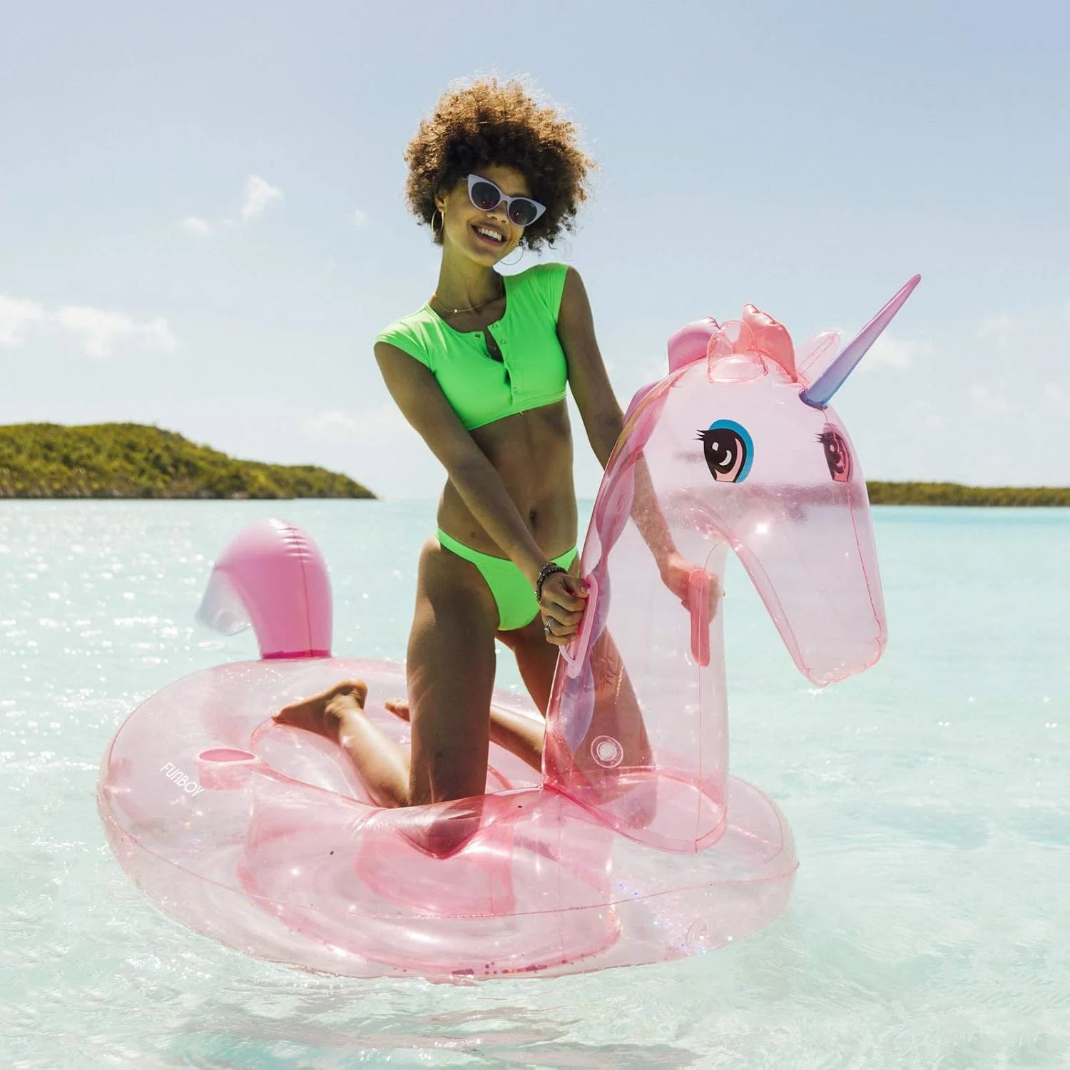New Arrivals Giant Inflatable Glitter Unicorn, Luxury Float for Summer Pool Parties and Entertainment - Image 2