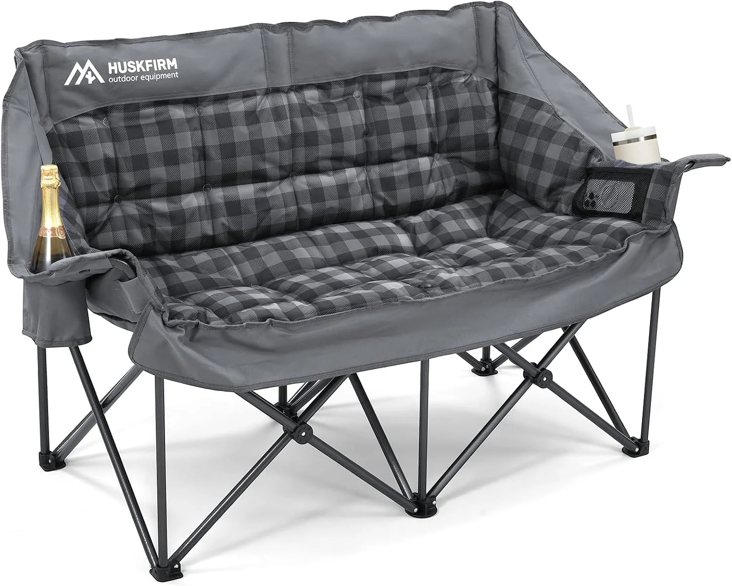 New Arrivals Camping Chairs Padded Loveseat Chair for 2 Person, Heavy Duty Oversized Camping Couch for Adults Outdoor Lawn - Image 2