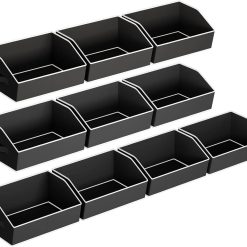 Homsorout Closet Organizers Bins 6 Packs, Large Closet Shelf Organizer with Handles, Fabric Trapezoid Storage bifanuoyard