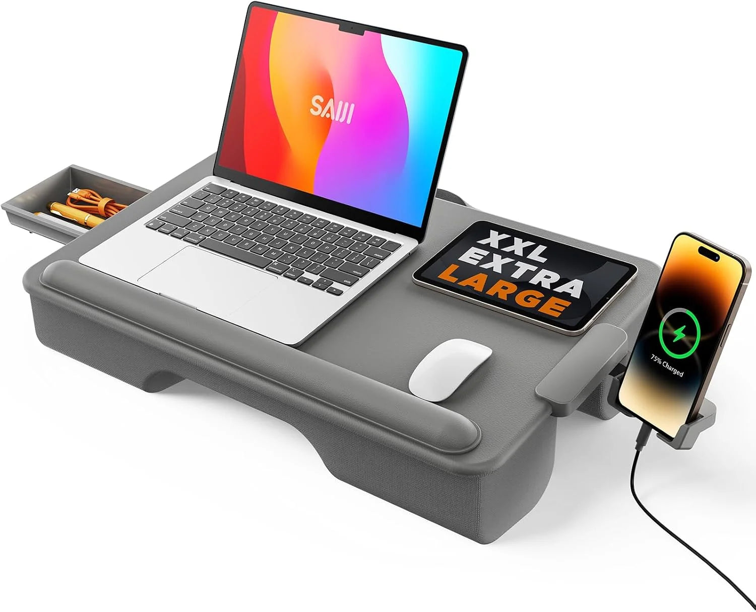 Laptop Lap Desk, Portable Laptop Desk for Bed, Fits Up to 17 Laptops & MacBook