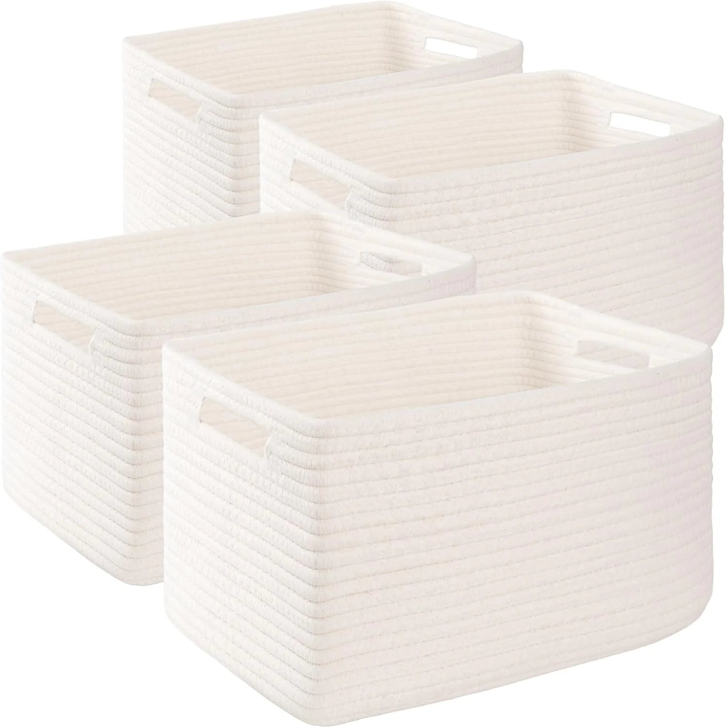 4 Pack Storage Baskets for Organizing, Woven Baskets for Shelves, Perfect for Toys, Books, Towels, and Clothes bifanuoyard - Image 5