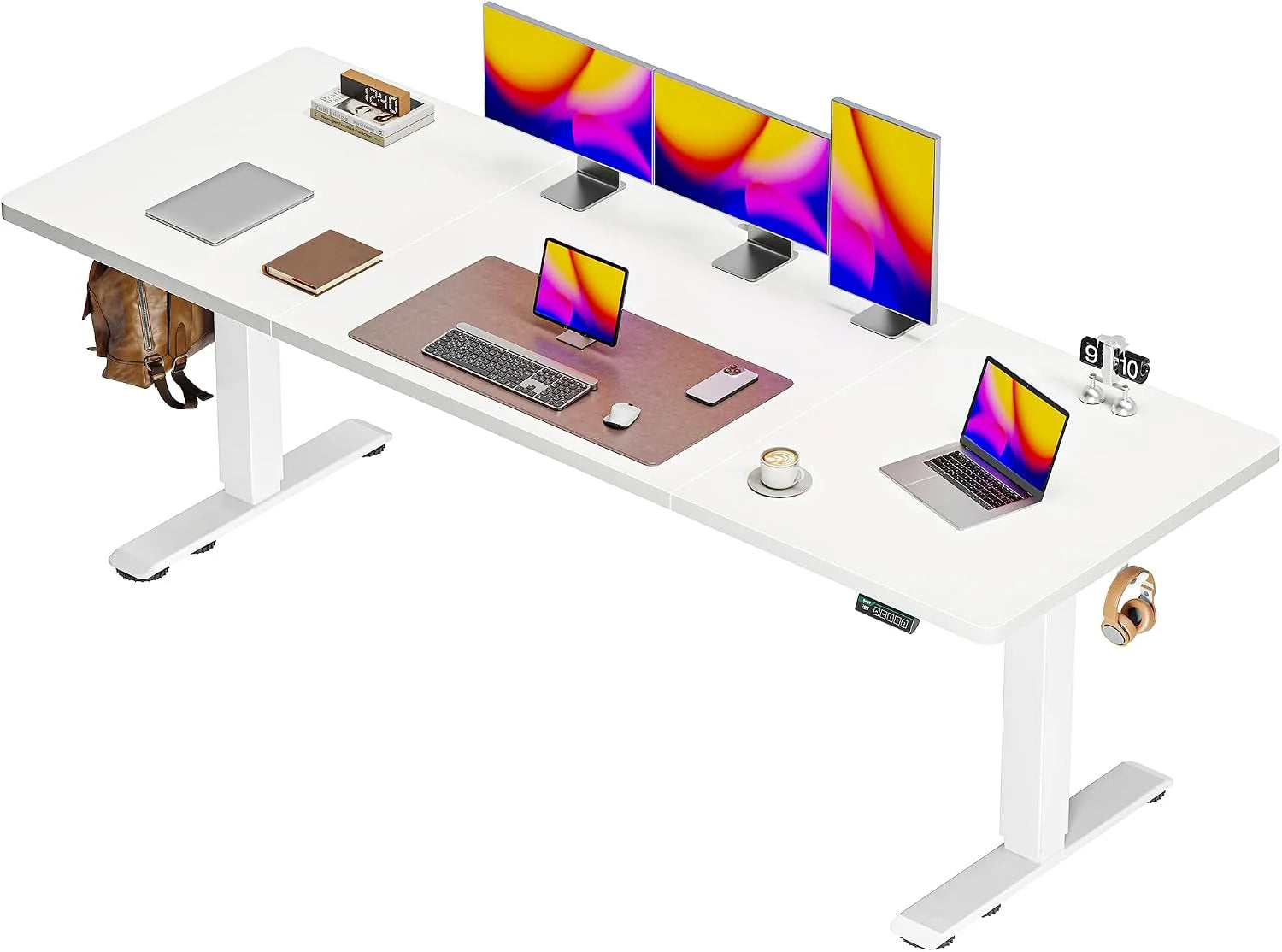 New Arrivals 55 x 28 Large Electric Standing Desk, Height Adjustable Computer Desk, 27.6 Deep Desktop - Image 13