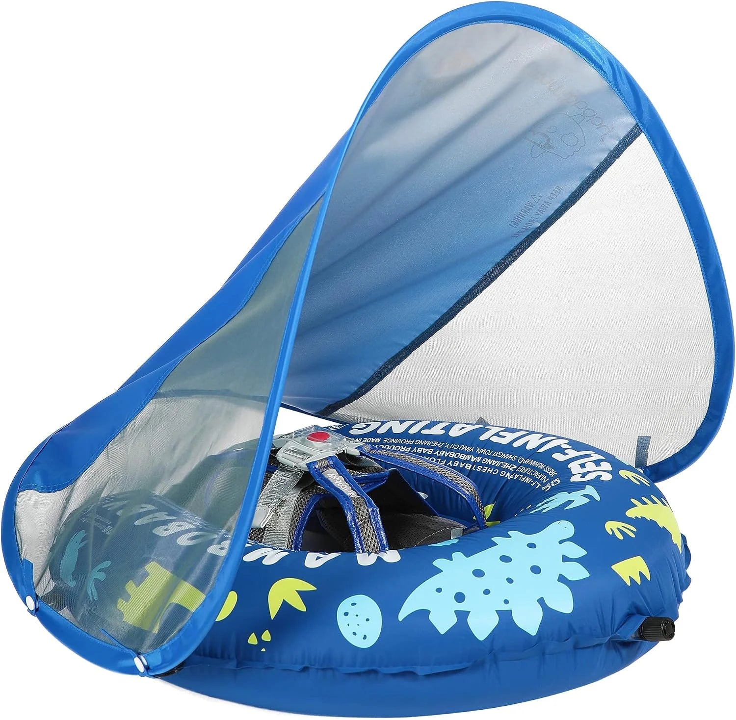 Mambobaby Float Self-Inflating Baby Pool Floats Hammock with Canopy, Compressible Folding Baby Floating Bed bifanuoyard - Image 18
