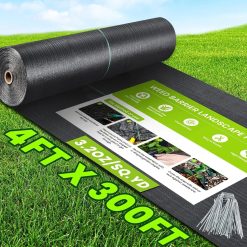 Weed Barrier Landscape Fabric Heavy Duty, 3.2oz Woven Geotextile Fabric