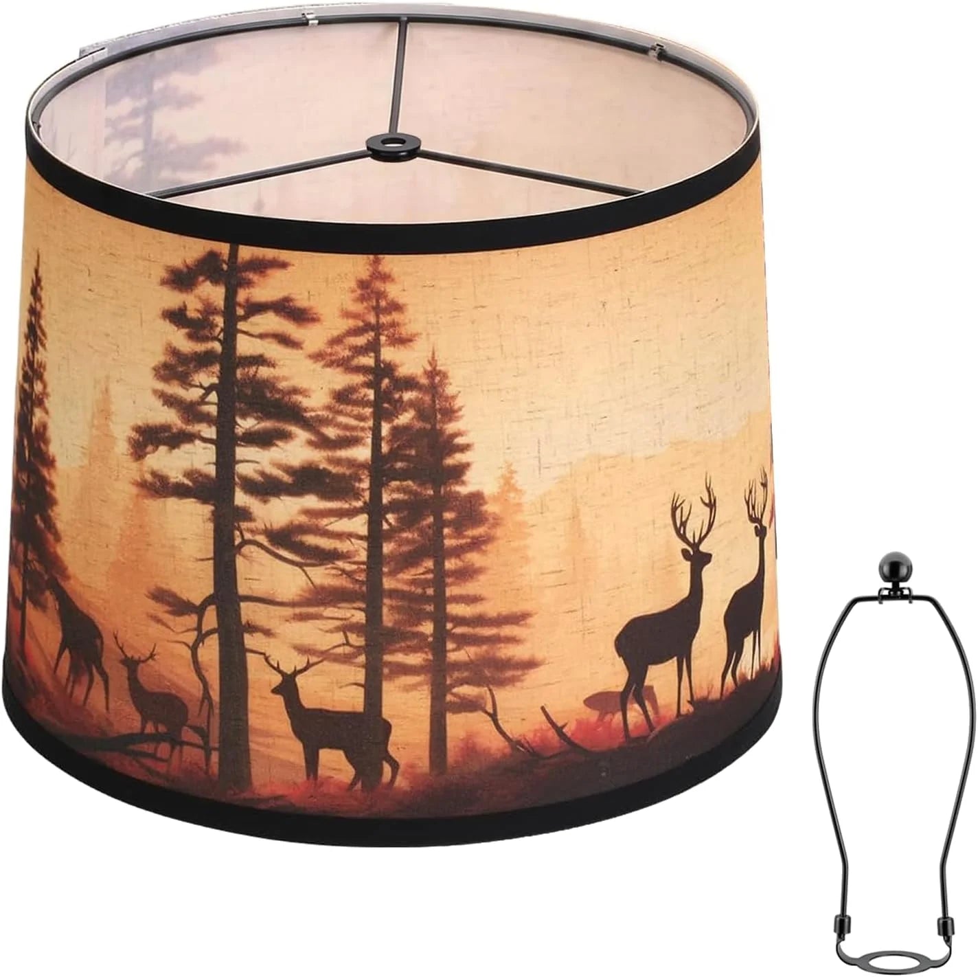 Rustic Deer Printed Empire Lamp Shades Set of 2 bifanuoyard - Image 5