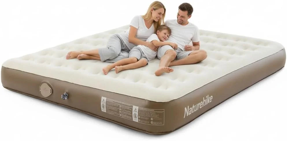 New Arrivals California King Size Air Mattress with Built-in USB Rechargeable Pump, 992 lbs Max Support Inflatable
