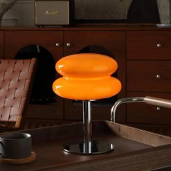 Alternative view of Mushroom Lamp Table Lamp for Night Stands, Dimmable, Mid Century Modern Desk Lamps for Bedroom