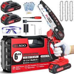 Alternative view of RLSOO Mini Chainsaw Cordless, 6 Inch Handheld Chain Saw Battery Powered