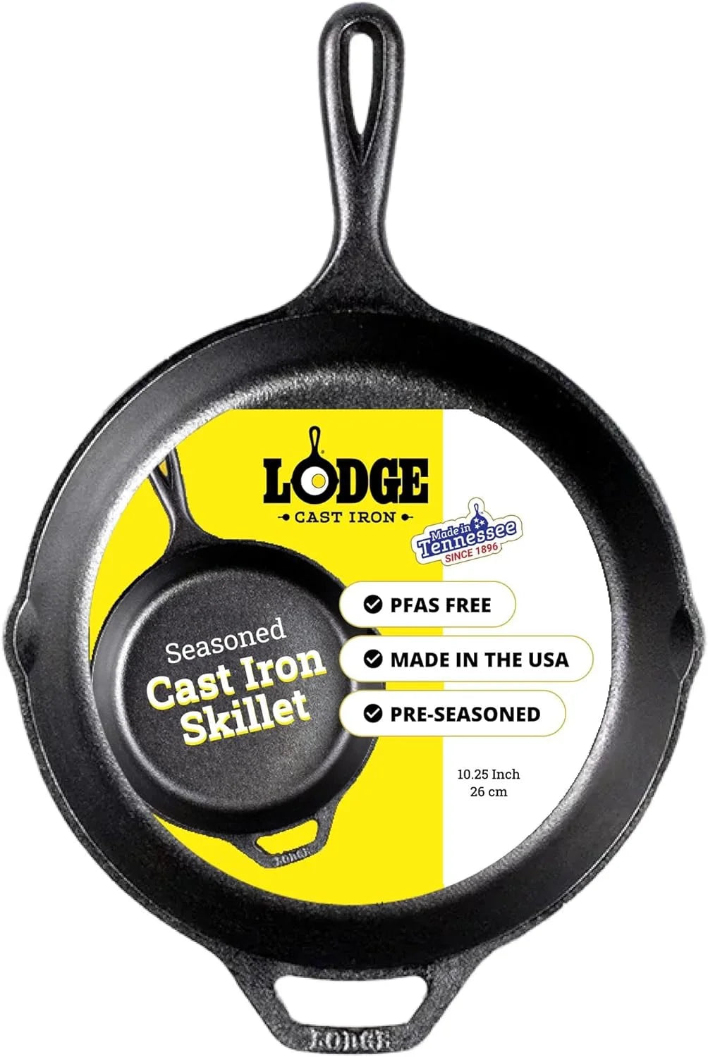 New Arrivals Seasoned Cast Iron Skillet Set 8, 10.25 & 12 Inches - Image 6