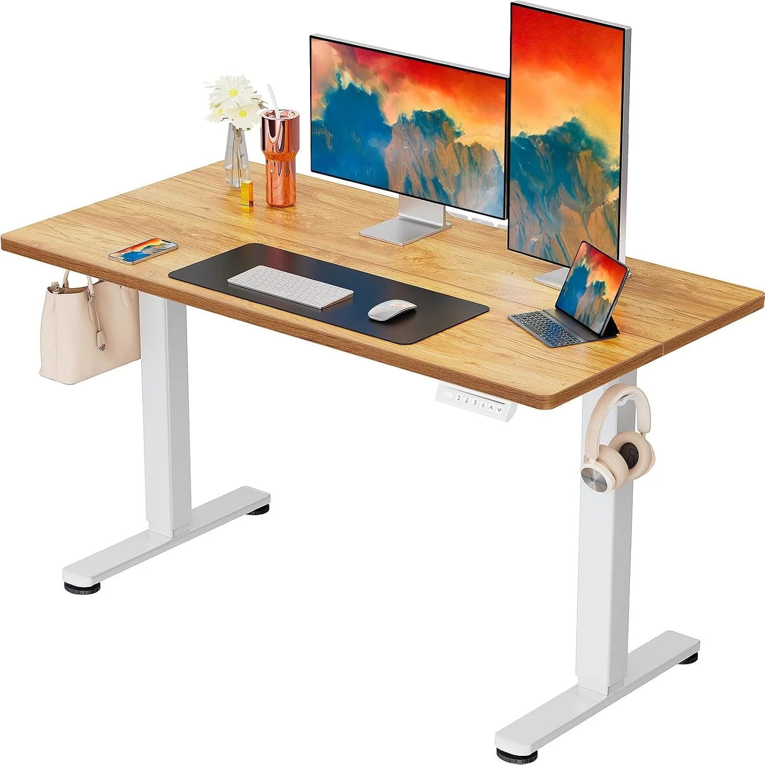 New Arrivals Height Adjustable Electric Standing Desk, 48 x 24 Inches Sit Stand up Desk - Image 43