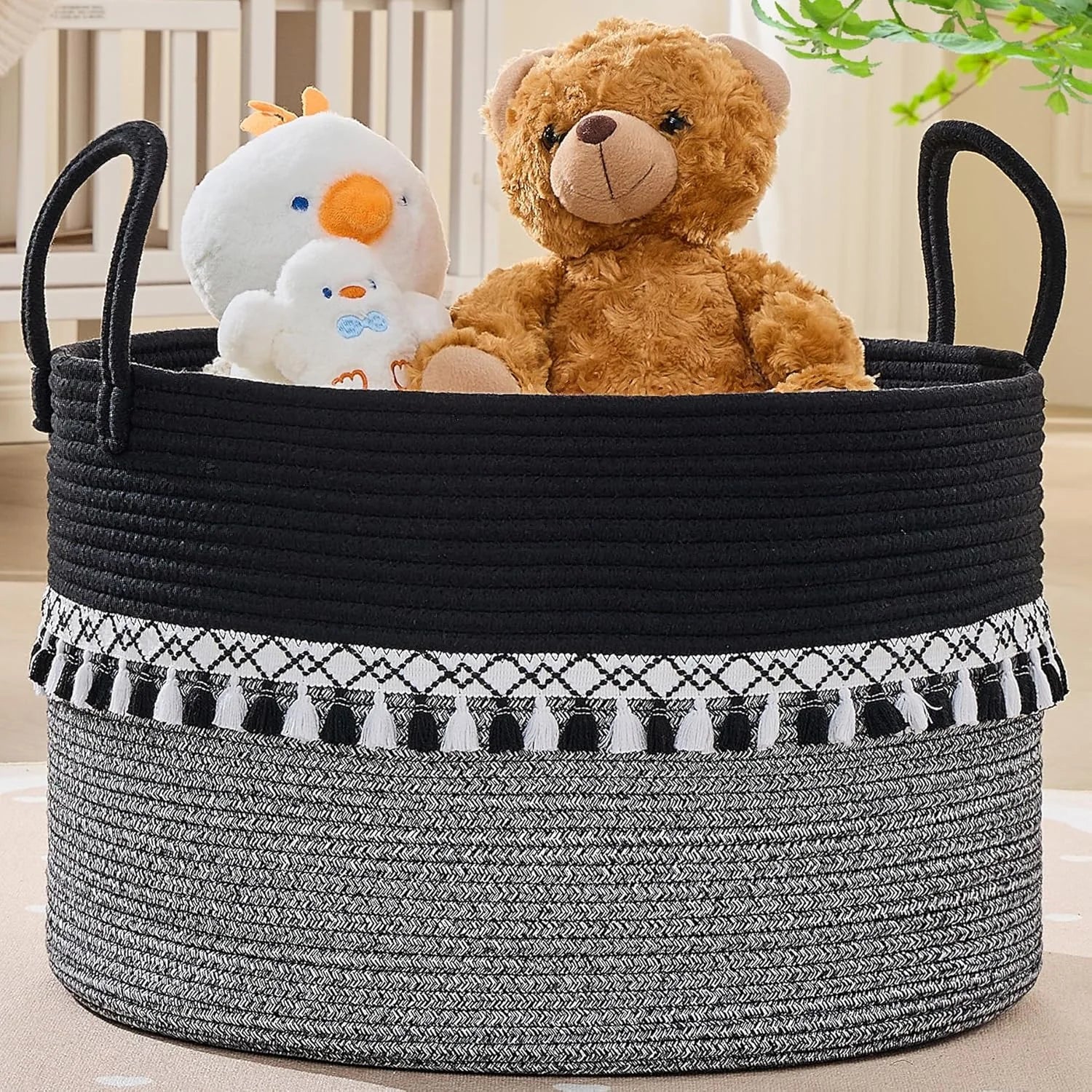 Large Blanket Basket with Handles, Storage Basket for Living Room, Extra Large Capacity, Blanket Storage, Laundry bifanuoyard - Image 8