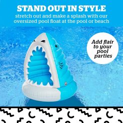 Alternative view of New Arrivals Shark Inflatable Pool Float, Large Novelty Lounge Raft